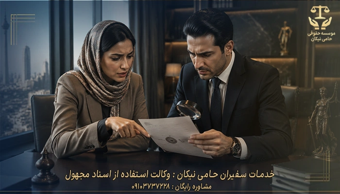 خدمات سفیران حامی نیکان وکالت استفاده از اسناد مجهول